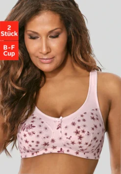 Petite Fleur Entlastungs-BH, (Packung, 2 Stück), Mit Weichem Unterbrustgummi, Basic Dessous -Bikini Mode Geschaft e18a05c820893c5be223059d72db706d