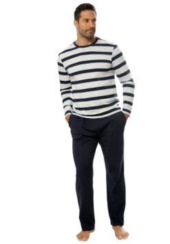 H.I.S Pyjama, (2 Tlg., 1 Stück), In Schöner Streifenoptik