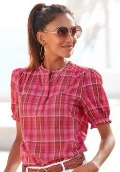 Vivance Karobluse, Mit Kurzen Puffärmeln