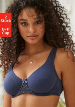 Nuance T-Shirt-BH, (Packung, 2 Stück), Mit Bügel Und Ungefütterten Cups, Basic Dessous -Bikini Mode Geschaft e3d030749033a47cfd1f31fcd3c09fd7