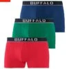 Buffalo Boxer, (Packung, 3 St.), Webbund Im College Design