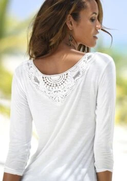 Beachtime 3/4-Arm-Shirt, (2er-Pack), Mit Tollem Spitzendetail Am Rücken -Bikini Mode Geschaft e947044f06c7cae0da5a04bc6ca59eb0