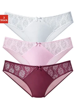 Petite Fleur Slip, (3 St.), Mit Hübschen Spitzeneinsätzen -Bikini Mode Geschaft ea8e30473a1e0128401f4b84ccf1fa9e