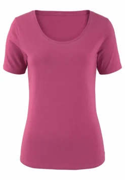 Vivance Kurzarmshirt, (2er-Pack), Aus Elastischer Baumwoll-Qualität -Bikini Mode Geschaft eb5bc6aa5c53ac25b1556c6685c986ac