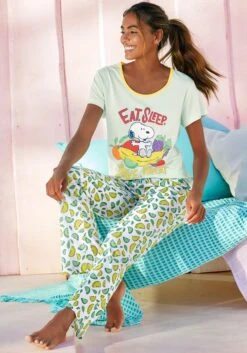 Peanuts Pyjama, (2 Tlg., 1 Stück), Mit Snoopy-Print -Bikini Mode Geschaft ef30ea09604bc8333d5b32d72b0d9631