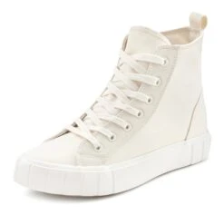 Elbsand Sneaker, High Top Boots Aus Modischem Canvas Mit Kleiner Plateausohle VEGAN