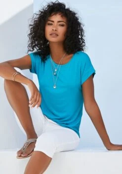 Vivance T-Shirt, (2er-Pack), Mit Elastischem Saumabschluss -Bikini Mode Geschaft f0c9dcf0c9a3dcd6c7b1202ccd1b8987