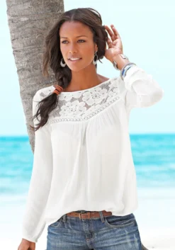 Buffalo Spitzenbluse, Aus Gewebter Viskose -Bikini Mode Geschaft f1776901462c738b2c29aee97af8dca9