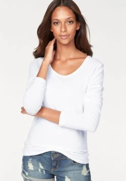 Vivance Langarmshirt, (2er-Pack), Aus Elastischer Baumwoll-Qualität -Bikini Mode Geschaft f2496580cd2c86b9e65ec538bd58b011