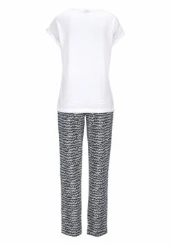 S.Oliver Pyjama »La Vie Est Belle«, (2 Tlg., 1 Stück), Im Schwarz-Weiß-Design -Bikini Mode Geschaft f2542d623df6213a812d27612e601556