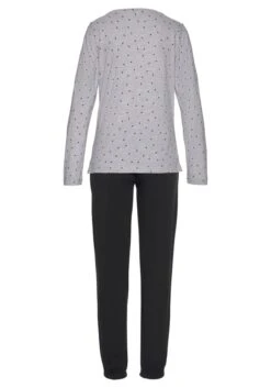 Vivance Dreams Pyjama, (2 Tlg., 1 Stück), Mit Gemustertem Longsleeve -Bikini Mode Geschaft f45d084bf72981f22725396537ff4330