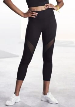 LASCANA ACTIVE Caprileggings, Mit Kleiner Raffung