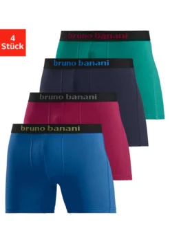 Bruno Banani Langer Boxer, (Packung, 4 St.), Mit Schwarzem Logobund -Bikini Mode Geschaft fdb8f377330bc549e21fa004b07f5a6b